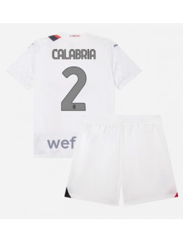 Otroški Nogometna dresi replika AC Milan Davide Calabria #2 Gostujoči 2023-24 Kratek rokav (+ hlače)